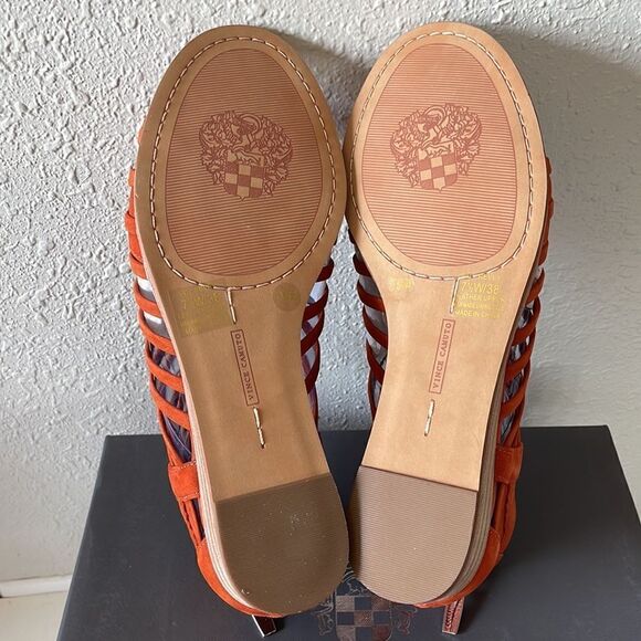 NIB Vince Camuto Revey Leather Suede Sandals Size 7.5W - Picture 6 of 9